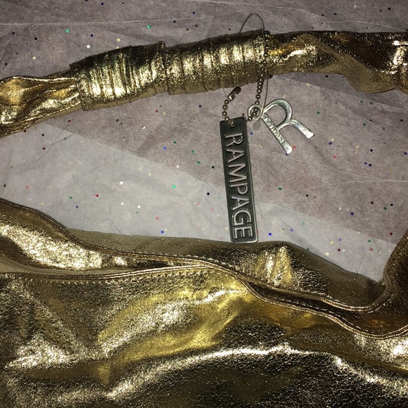 Rampage Women’s Gold Large Hobo Bag - Picture 2 of 5